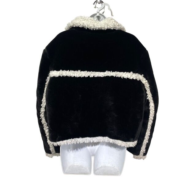 lola x LF faux fur Velour crop jacket Size M - Picture 4 of 6